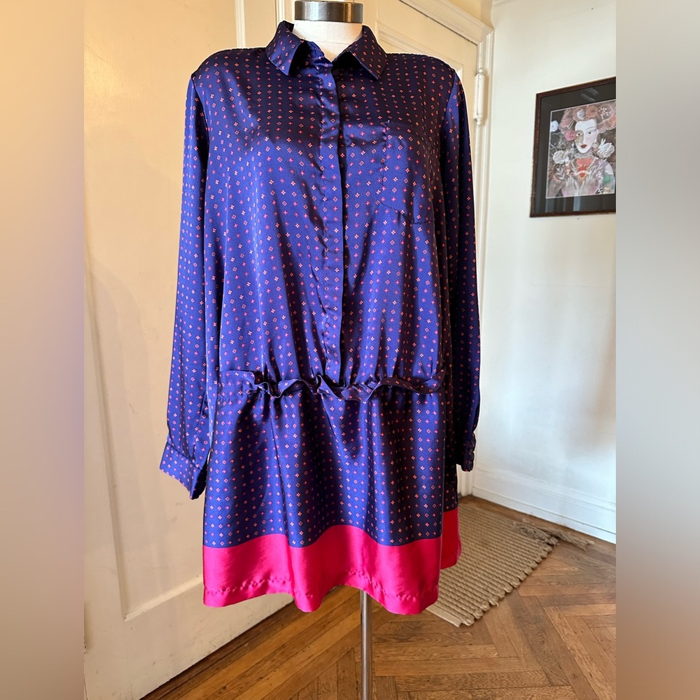 Thakoon Collective Drop Waist Shirt Dress size 8